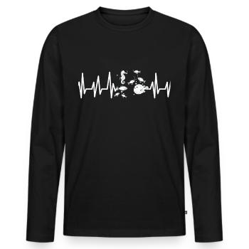aquarium - Men's Premium Organic Long Sleeve Shirt - black - Front - Nico (187cm)