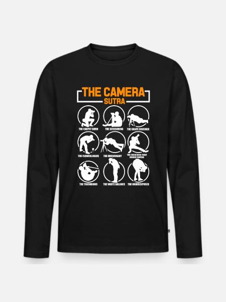 Photographer Position SLR - Men's Premium Organic Long Sleeve Shirt - black