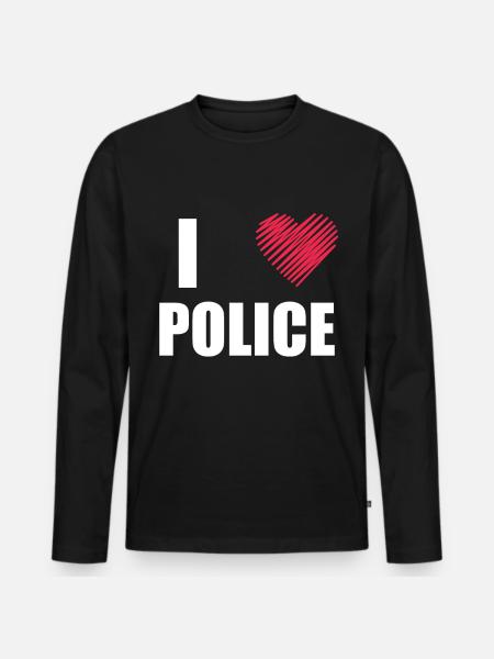police - Men's Premium Organic Long Sleeve Shirt - black