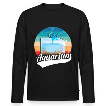 Aquarium - Men's Premium Organic Long Sleeve Shirt - black - Front - Nico (187cm)