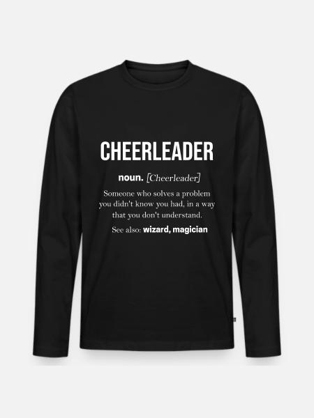 Cheerleader - Männer Premium Bio Langarmshirt - Schwarz