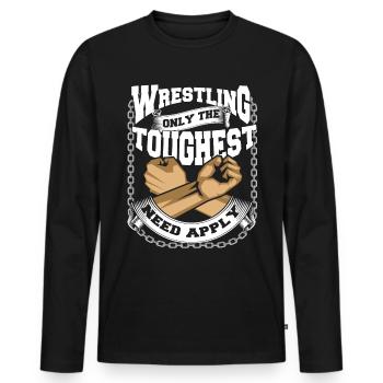 Wrestling - Männer Premium Bio Langarmshirt - Schwarz - Vorne - Nico (187cm)