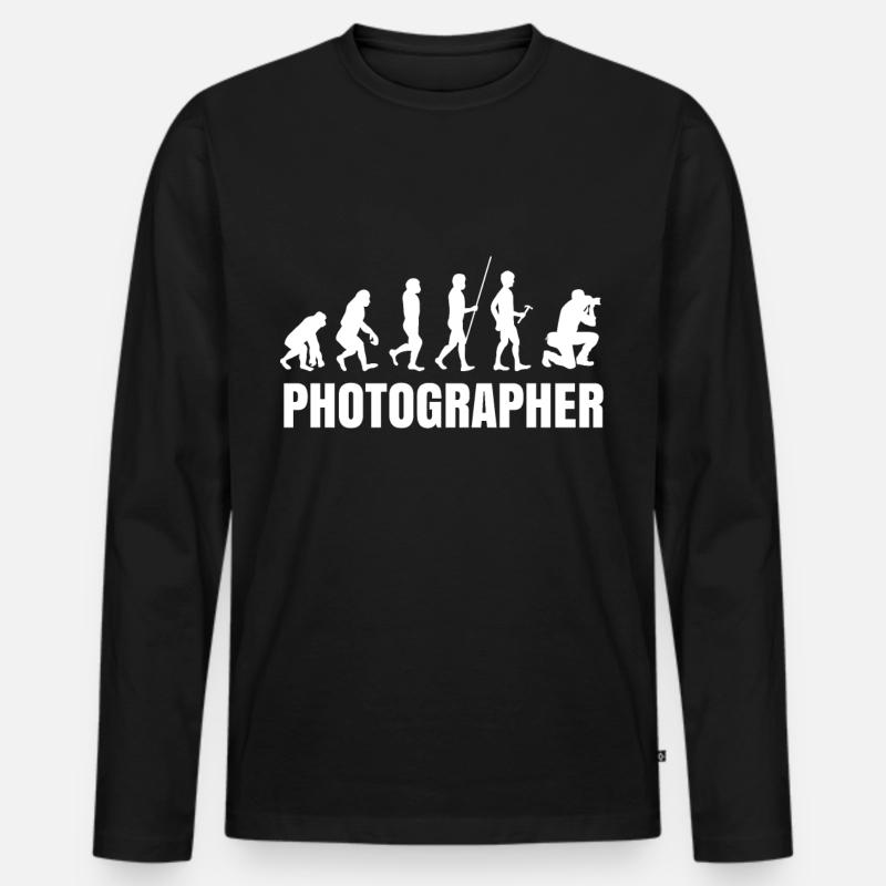 Fotograf - Männer Premium Bio Langarmshirt - Schwarz