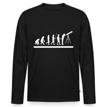 Astronomie - T-shirt manches longues Premium bio Homme - noir - Devant - Nico (187cm)
