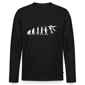 Wrestling - Männer Premium Bio Langarmshirt - Schwarz - Vorne - Nico (187cm)