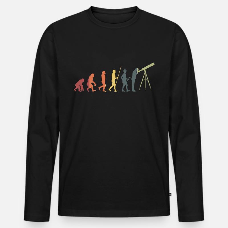 Astronomie - Männer Premium Bio Langarmshirt - Schwarz