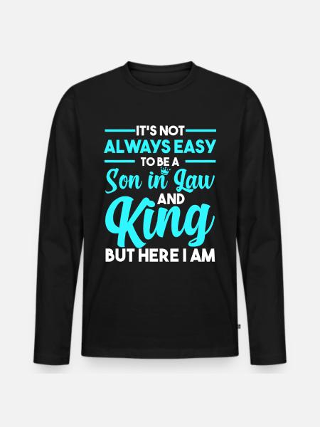Schwiegersohn Geschenk - Männer Premium Bio Langarmshirt - Schwarz
