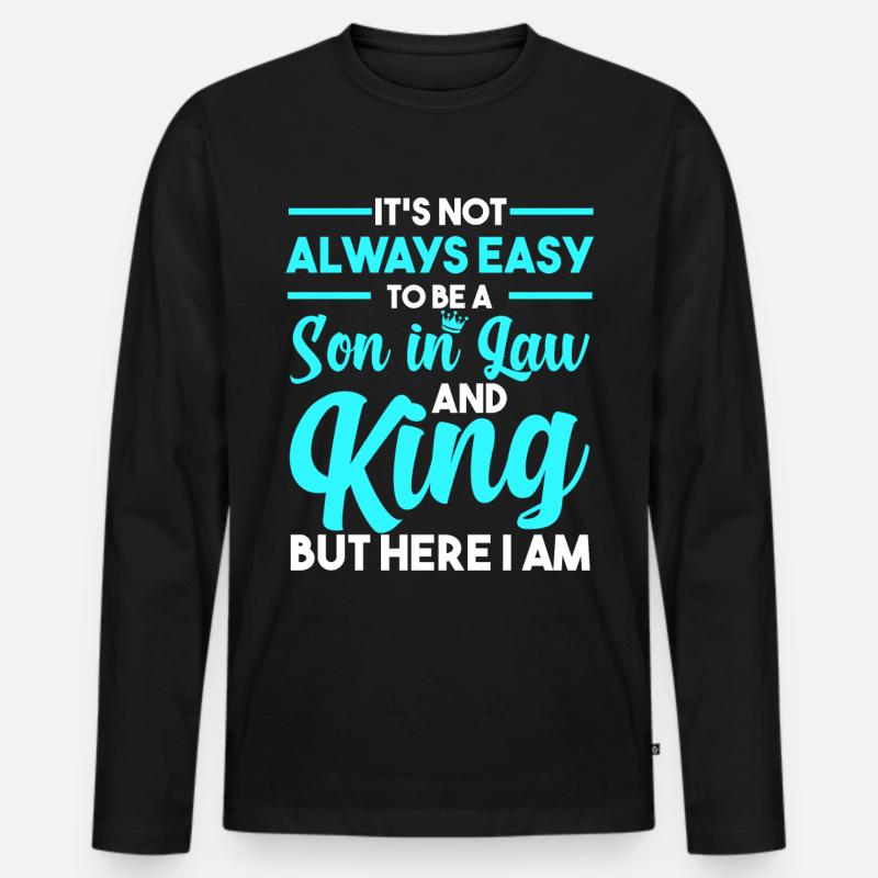 Schwiegersohn Geschenk - Männer Premium Bio Langarmshirt - Schwarz