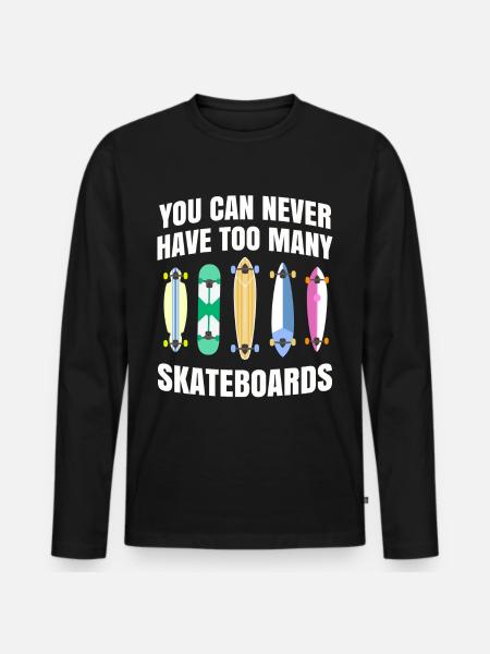 skateboard - Men's Premium Organic Long Sleeve Shirt - black