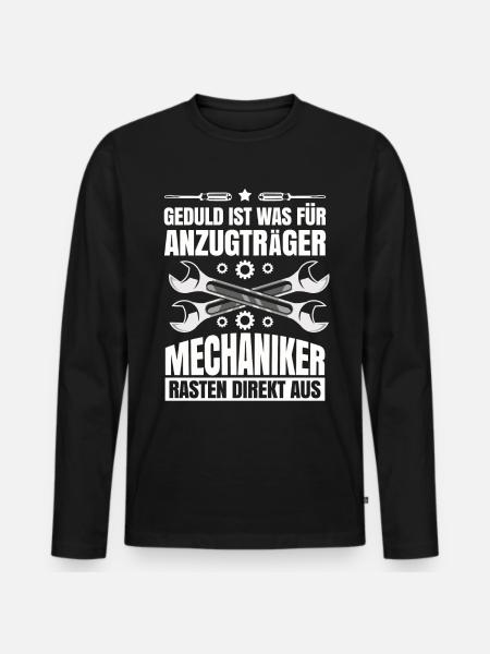 Mechaniker - Männer Premium Bio Langarmshirt - Schwarz