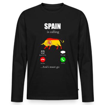 Spain Tshirt Andalusia Spain Matador Gift - Men's Premium Organic Long Sleeve Shirt - black - Front - Nico (187cm)