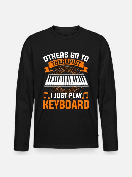 Keyboard Keyboarder Keyboarding Musician - Men's Premium Organic Long Sleeve Shirt - black