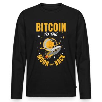 Bitcoin - T-shirt manches longues Premium bio Homme - noir - Devant - Nico (187cm)