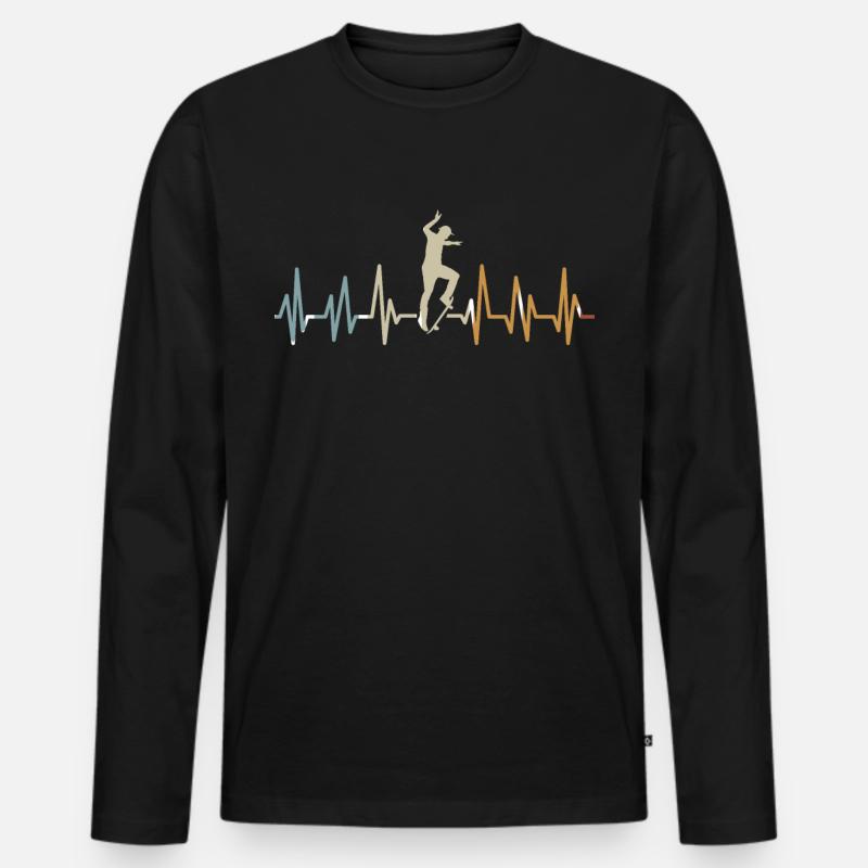 skateboard - Men's Premium Organic Long Sleeve Shirt - black