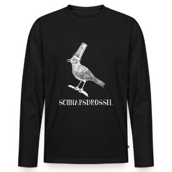 Schnapsdrossel Schnaps Party Alkohol Schnaps - Männer Premium Bio Langarmshirt - Schwarz - Vorne - Nico (187cm)