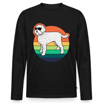 Lagotto Romagnolo Hund Retro Witz Hunde - Männer Premium Bio Langarmshirt - Schwarz - Vorne - Nico (187cm)
