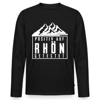Rhön Wandern Spruch Rhöner Berge - Männer Premium Bio Langarmshirt - Schwarz - Vorne - Nico (187cm)