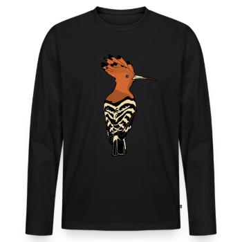 Hoopoe Eurasian hoopoe Birds Bird - Men's Premium Organic Long Sleeve Shirt - black - Front - Nico (187cm)