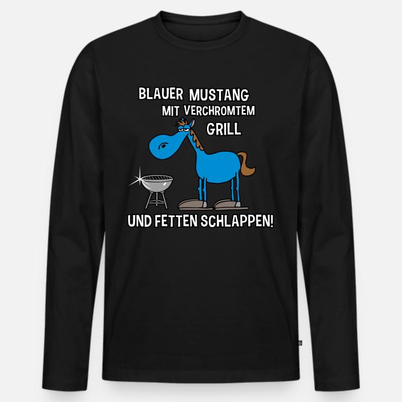 Blauer - Männer Premium Bio Langarmshirt - Schwarz