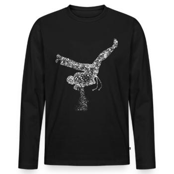 Capoeira Breakdance Breakdancer - Men's Premium Organic Long Sleeve Shirt - black - Front - Nico (187cm)
