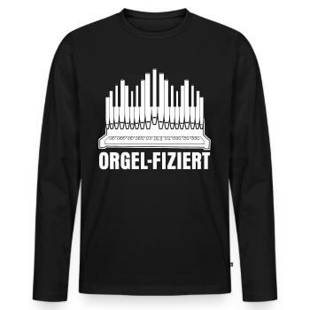 Orgel Organist Organisten Orgelspieler - Männer Premium Bio Langarmshirt - Schwarz - Vorne - Nico (187cm)