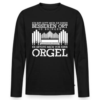 Orgel Organist Orgelbauer Orgelspieler - Männer Premium Bio Langarmshirt - Schwarz - Vorne - Nico (187cm)