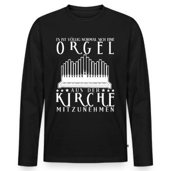 Orgel Organist Pfeifenorgel Orgelspieler - Männer Premium Bio Langarmshirt - Schwarz - Vorne - Nico (187cm)