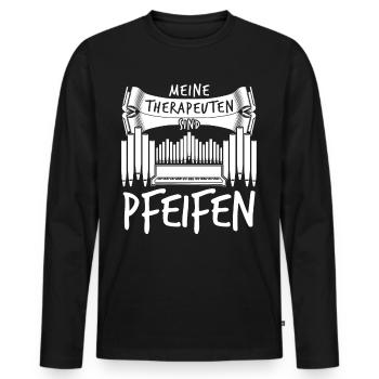 Orgel Orgelbauer Organist Orgelspieler - Männer Premium Bio Langarmshirt - Schwarz - Vorne - Nico (187cm)