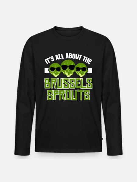 Brussels sprouts vegetables Brussels Sprouts - Men's Premium Organic Long Sleeve Shirt - black