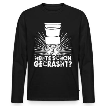 Zerspanungsmechaniker Fräser Zerspaner - Männer Premium Bio Langarmshirt - Schwarz - Vorne - Nico (187cm)
