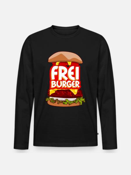 Freiburg Burger Freiburger - Männer Premium Bio Langarmshirt - Schwarz