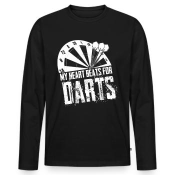 Dartboard Darts Player Darts Darts - T-shirt manches longues Premium bio Homme - noir - Devant - Nico (187cm)