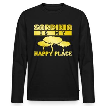 Sardegna Sardinia Trees Sardinia - Men's Premium Organic Long Sleeve Shirt - black - Front - Nico (187cm)