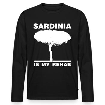 Sardegna Sardinia Island Tree Sardinia - Men's Premium Organic Long Sleeve Shirt - black - Front - Nico (187cm)