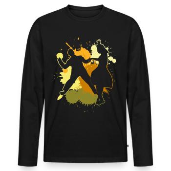 Boogie Woogie Tänzer Tanzen Swing - Männer Premium Bio Langarmshirt - Schwarz - Vorne - Nico (187cm)