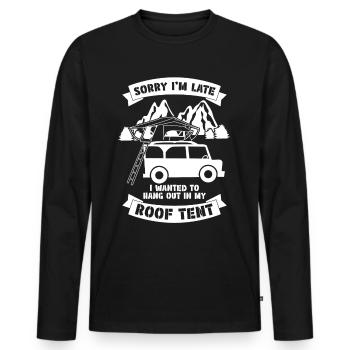 Dachzelt Autodachzelt Camping Offroad - Männer Premium Bio Langarmshirt - Schwarz - Vorne - Nico (187cm)