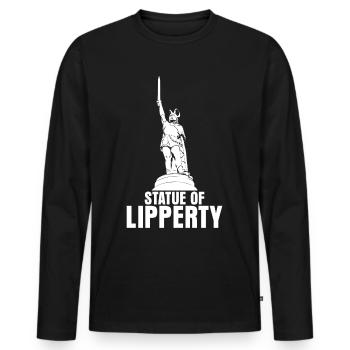 Hermannsdenkmal Witz Detmold Lippe - Männer Premium Bio Langarmshirt - Schwarz - Vorne - Nico (187cm)