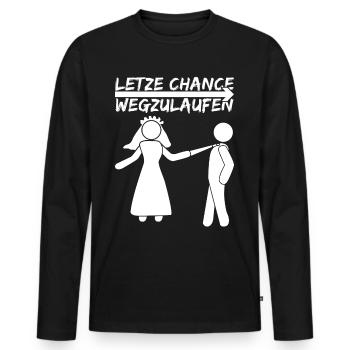 Junggesellenabschied Party Junggeselle - Männer Premium Bio Langarmshirt - Schwarz - Vorne - Nico (187cm)
