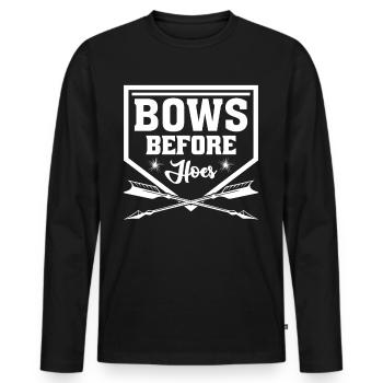 Longbow Archer 3D Archery - Men's Premium Organic Long Sleeve Shirt - black - Front - Nico (187cm)