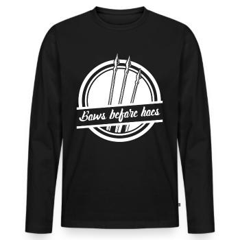 Arc à poulies 3D Arc à poulies Longbow - T-shirt manches longues Premium bio Homme - noir - Devant - Nico (187cm)