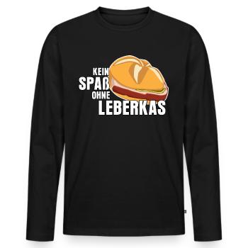 Leberkäse Fleischkas Spaß mit Leberkas - Männer Premium Bio Langarmshirt - Schwarz - Vorne - Nico (187cm)