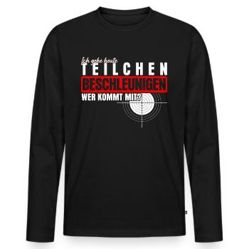 Sportschütze Schützenkönig Schießsport - Männer Premium Bio Langarmshirt - Schwarz - Vorne - Nico (187cm)