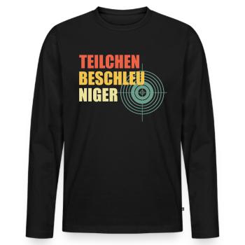Schützenkönig Schützenverein Schießsport - Männer Premium Bio Langarmshirt - Schwarz - Vorne - Nico (187cm)