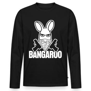 Kangaroo Bangaroo Kangaroos - Men's Premium Organic Long Sleeve Shirt - black - Front - Nico (187cm)