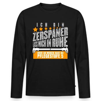 Zerspaner Witz Zerspanungsmechaniker - Männer Premium Bio Langarmshirt - Schwarz - Vorne - Nico (187cm)