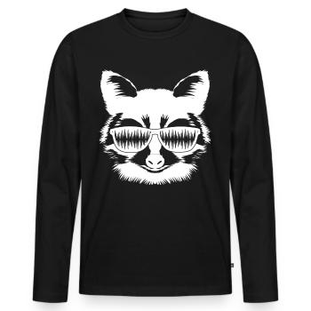 Synthétiseur Raccoon Synthétiseurs modulaires - T-shirt manches longues Premium bio Homme - noir - Devant - Nico (187cm)