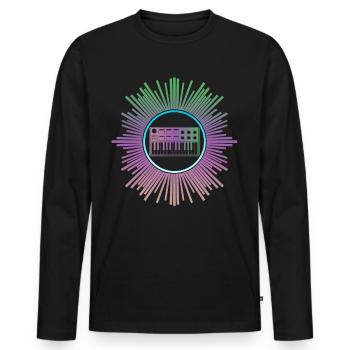 Synthesizer Synth Modular Synthesizers - Männer Premium Bio Langarmshirt - Schwarz - Vorne - Nico (187cm)