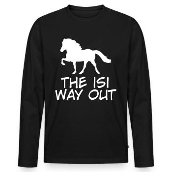 Icelandic Horse Icelandic Horses Horse Icelander - Men's Premium Organic Long Sleeve Shirt - black - Front - Nico (187cm)