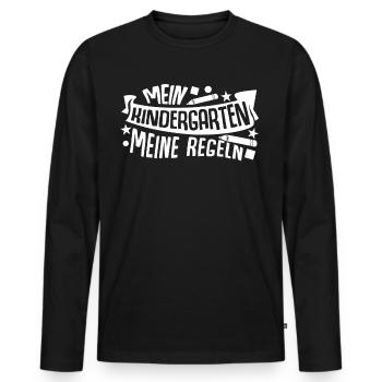 Erzieherin Tagesmutter Pädagogin - Männer Premium Bio Langarmshirt - Schwarz - Vorne - Nico (187cm)