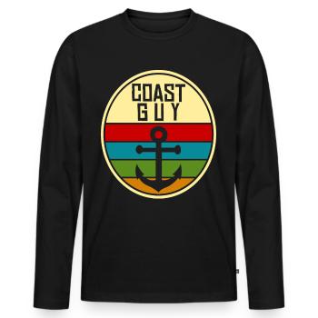 Rostock Flensburg Grömitz Kiel Lübeck - T-shirt manches longues Premium bio Homme - noir - Devant - Nico (187cm)